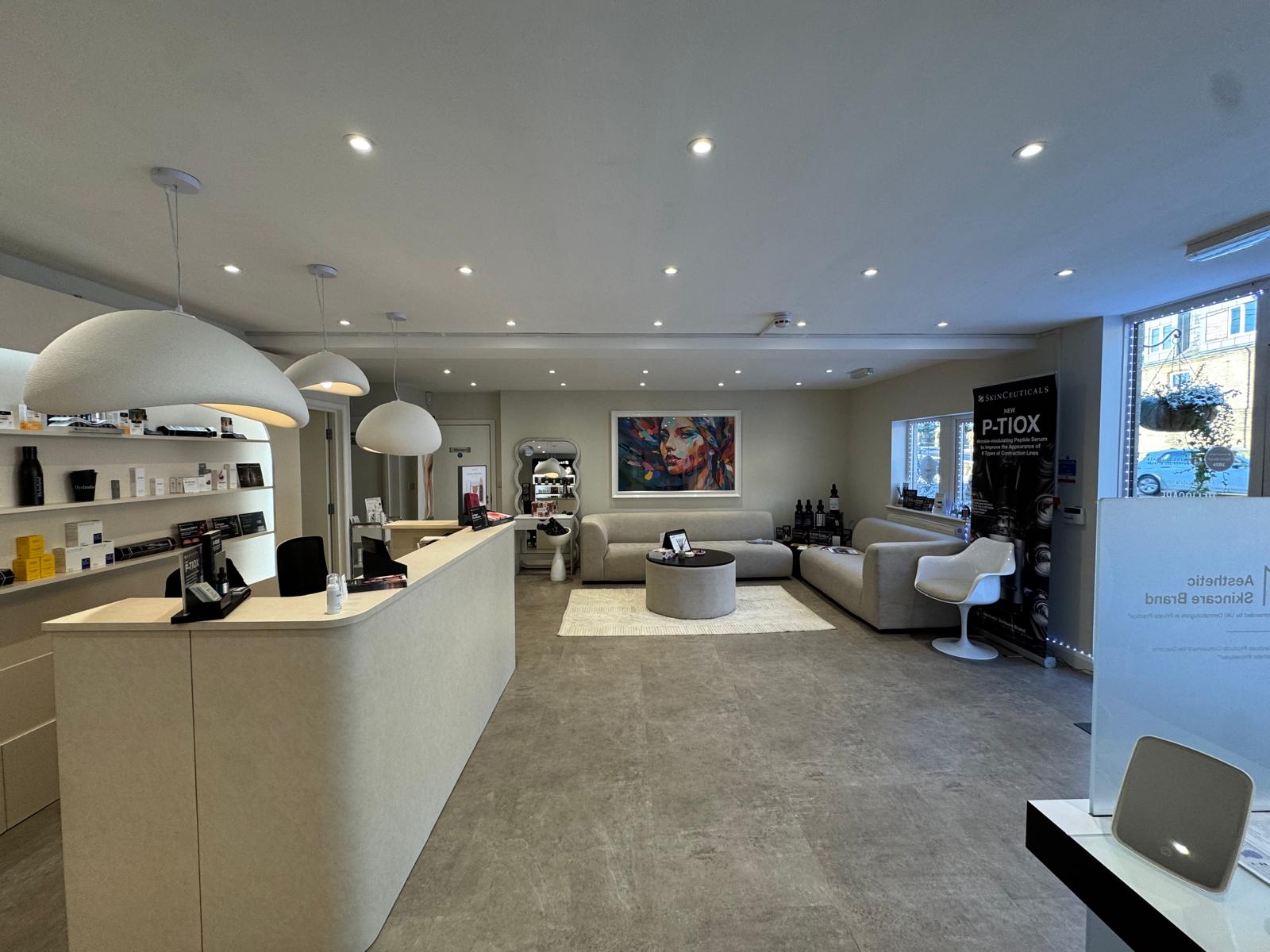 Medipro Clinics reception area with modern interior design